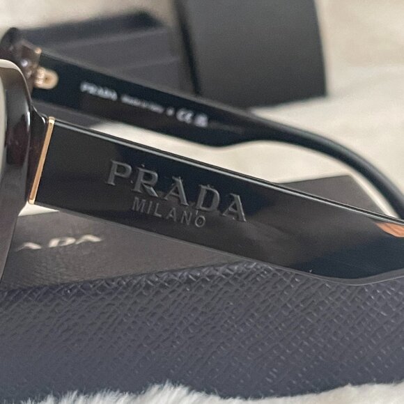 Prada SPR 13Y Havana Acetate Cat-Eye Women's Sunglasses - Picture 7 of 12